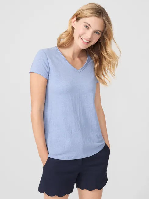 Kacey Linen Tee Ocean