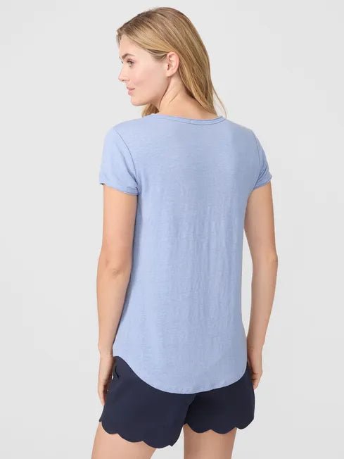 Kacey Linen Tee Ocean